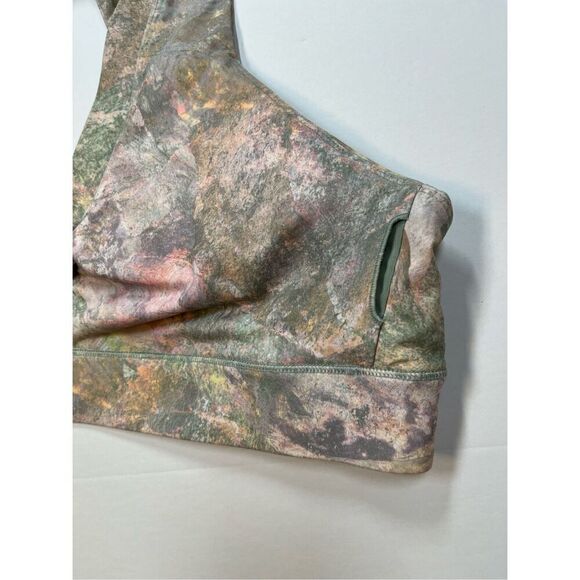 Fabletics Oasis Twist Sports Bra Moonrock Swirl Open Cross Back Size Extra Large - Picture 5 of 9